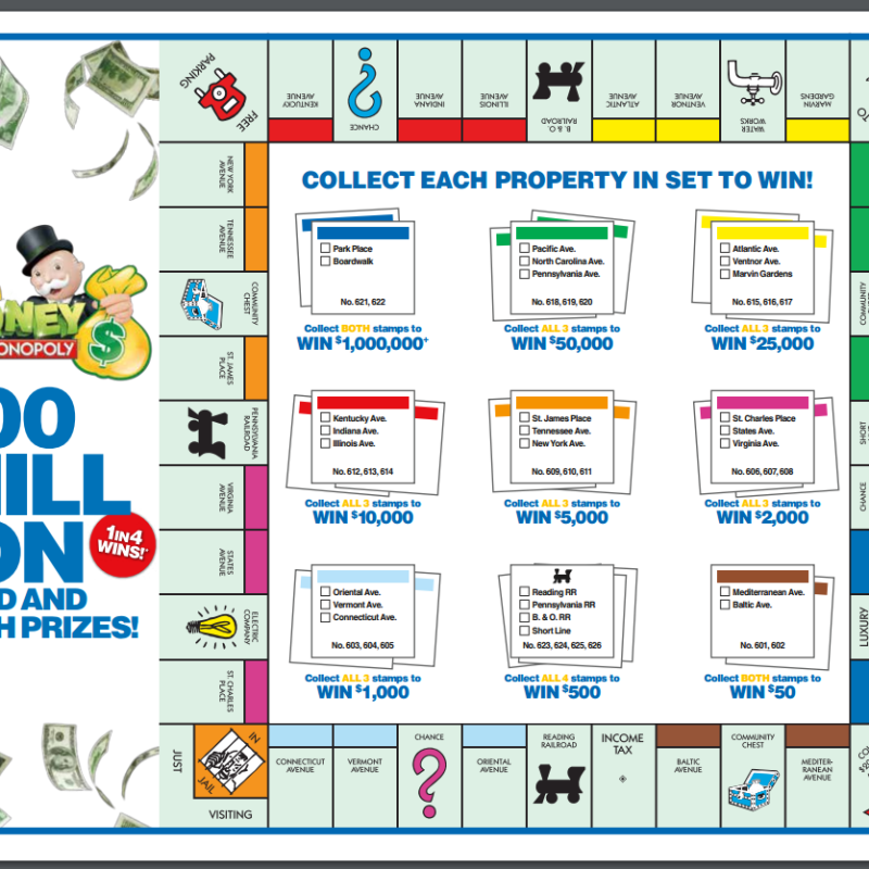 View 2016 McDonald’s Monopoly Game Board And Rare Pieces