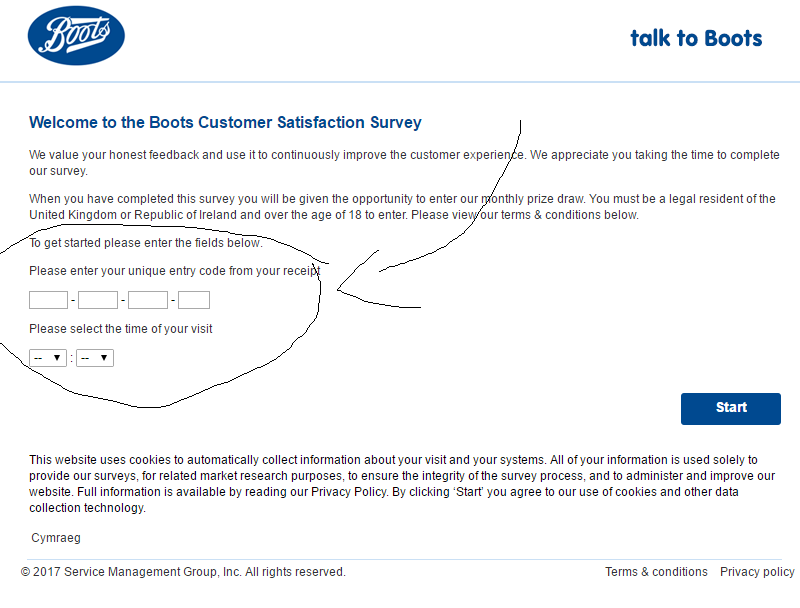www.talktoboots.com – Boots Customer Survey Sweepstakes